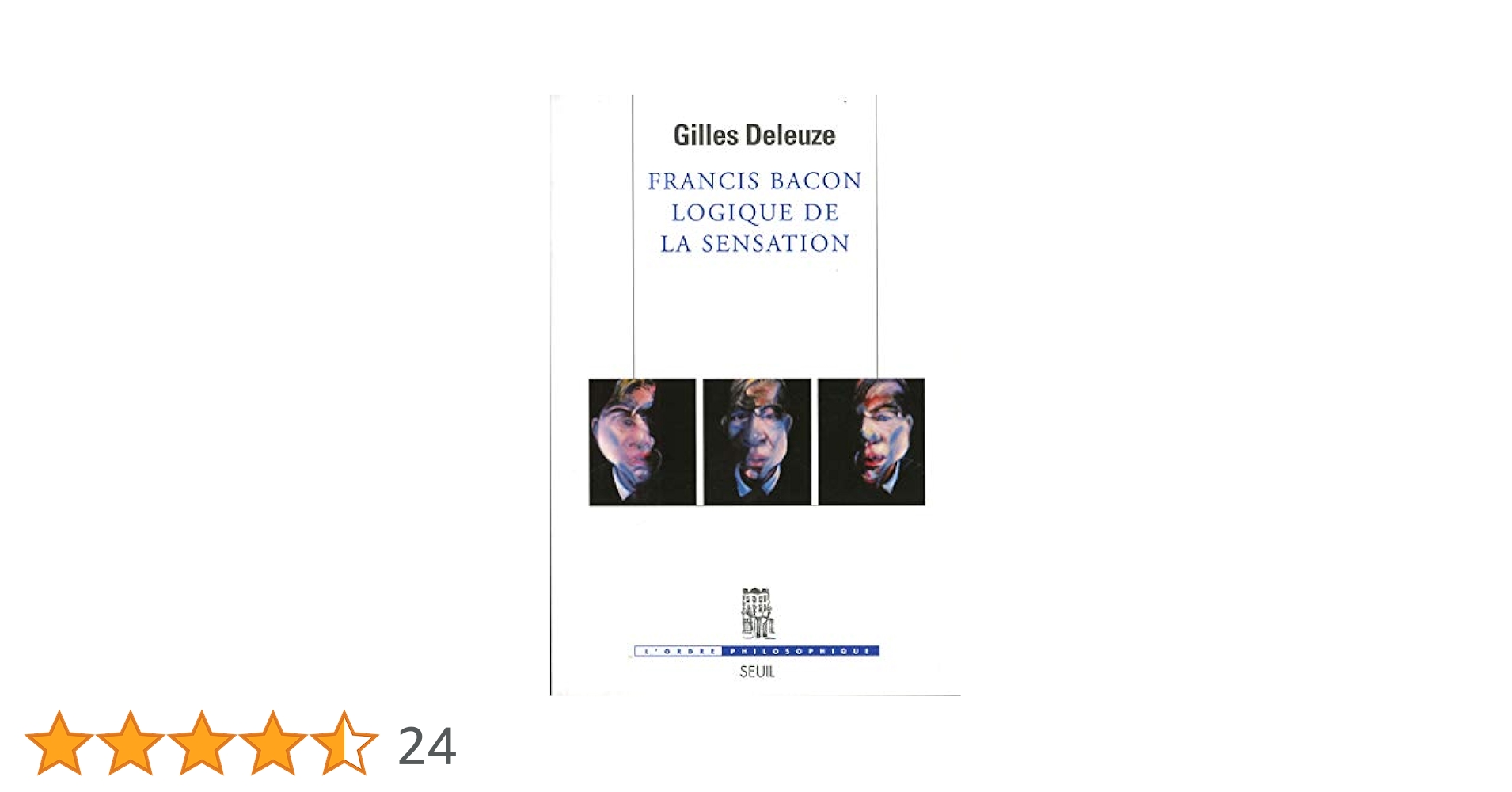 Deleuze Francis Bacon ドゥルーズ フランシスベーコン フランシス・ベーコン 感覚の論理学: 感覚の論理学 | ジル