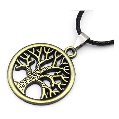 LAFATINA Tree of Life Coin Pendant Choker for Women Hippy Tibetan Leather Collar Necklaces for Valentine Mother's Day Anniversary Xmas Cover