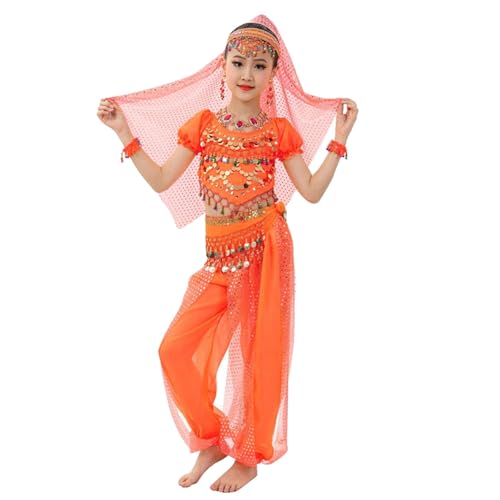 Générique Déguisement Enfant, Costume Danse Orientale, Robe Indienne Sari Carnaval Fille