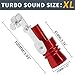 YESHMA Universal Red Universal Turbo Sound Whistle Muffler Pipe Sounder Simulator Tailpipe Noise Sound Enhancer Compatible with Motorcycle, Truck, Cars, Dirt Bike and Scooter(XL 1 Pack)