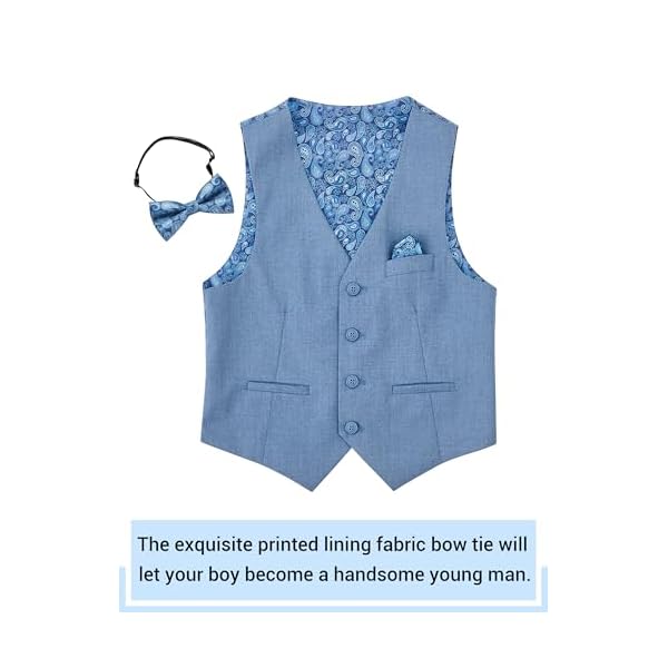 Happy Dolphin Boys Suit Set Modern Fit Kids Suits Adjustable Waist Boys Wedding Outfit for Boy Communion Suits for Boys - Image 7
