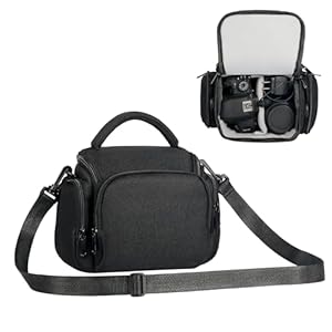Winning SLR Cameras Case, Waterproof Shockproof DSLR Camera Single Bag, Adjustable Shoulder Strap Compatible with Sony, Canon, Samsung, Fuji, Panasonic, Casio, Nikon