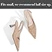 LOCERICH Women's Kitten Heels Slingback Low Heel Dress Shoes Closed Toe Pumps Rhinestone Pointed Toe Sparkly Sling Back Bridal Wedding Party Beige