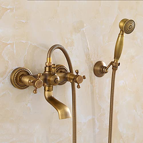 Mélangeur de douche mural chrome pour baignoire classique