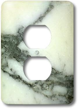 3dRose Like Veined White Marble print 2 plug outlet cover image 5