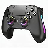 プレステ5 コントローラー pc ゲームパッド Bluetooth 5.3 無線/有線接続 6軸ジャイロセンサー搭載 1000mAhバッテリー マクロ機能 ホール効果スティック 9色RGBライト ミュートボタン 無遅延 重力感応 3.5 mmオーディオポート 多機種対応 P5/P5 Slim/P5 Pro/PC/steam/Android/iOS/Macに対応 日本語取扱説明書付き