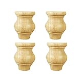 10cm piedini per mobili in legno massello ricambio gambe mobili in legno con piastra di montaggio e viti per divani armadi armadietti e tavolini tavolo da pranzo 4 pzzi (wood color)