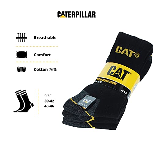 Caterpillar 12 Paar CAT REAL WORK SOCKS Dames Heren Werksokken Zakelijke Sokken Kousen Maatselectie 35-50 - Afbeelding 4