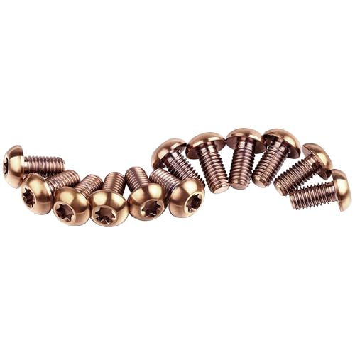Image of 12Pcs Ti Titanium Bolts Torx M5x10 Bicycle Bike Disc Brake Cycle Rotor Screws Gr5 (Bronze)