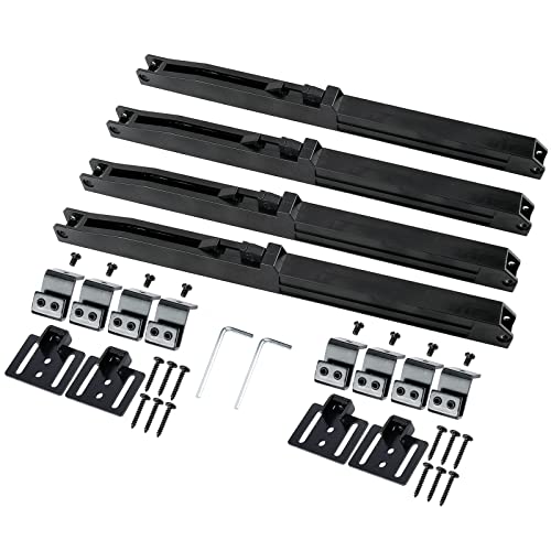 RealPlus 4pcs Barn Door Soft Close Mechanism Spring Buffer Damper Sliding Barn Door Hardware for Door Weight 70-160 Pounds, Adjustable Actuators One Way Operation Door Stopper