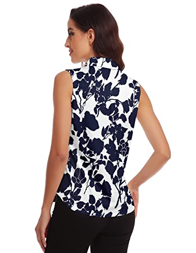 Women's Sleeveless Polo Golf Shirts Button Down Shirt Dressy Casual #TOP4