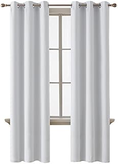 Deconovo Room Darkening Thermal Insulated Blackout Grommet Window Curtain Panel for Bedroom, Greyish