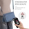 befen Echtleder Handtasche Damen Mittelgroß, Crossbody Bag Leder RFID-Blockierung Handytasche zum Umhängen mit Anti Diebstahl, Kleine Umhängetasche Damen mit Integrierter Geldbörse, Hellblau #3