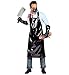 shoperama Juego de batas de terror para Halloween L/XL, lacada, delantal, guantes y protector bucal para hombre, disfraz de asesino