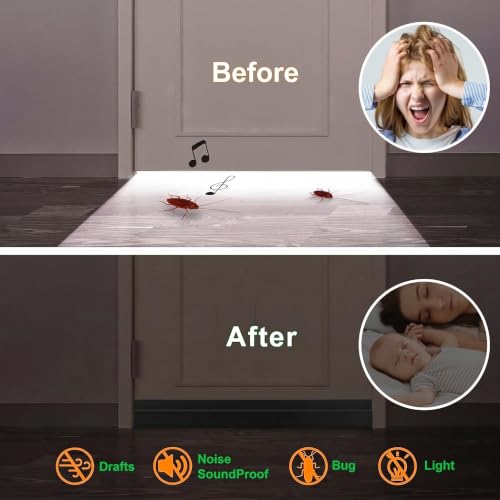 Image of 4 Pack Door Draft Stopper, Under Door Sweep for Exterior & Interior Doors, Weather Stripping Door Seal, Garage Window Blocker Noise Cold Air Insulation, Draft Guard Black 2 inch W x 39 inch L