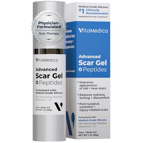 VitaMedica Silicone Scar Gel + Peptides - Medical Grade, 1 oz