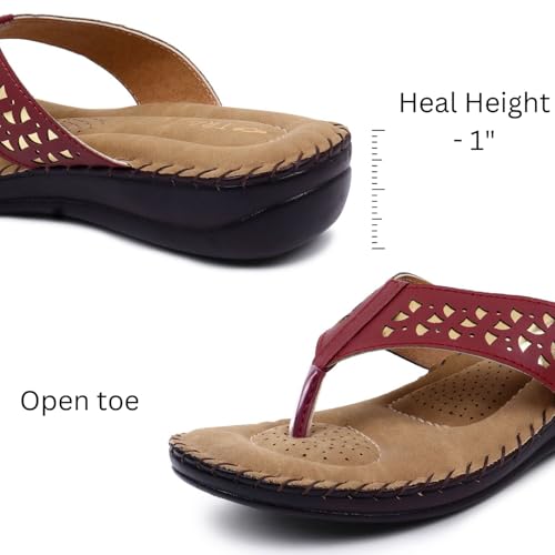 Image of TRASE Slippers for Women Stylish Flat | Comfortable Orthopedic Soft Chappals | Lightweight Ortho Footwear for Ladies