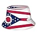 Cute Ohio State Flag Bucket Hats Fashion Sun Cap Packable Outdoor Ohio Fisherman Hat for Women and Men