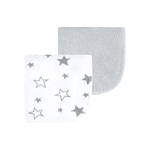 Image of Luvable Friends Unisex Baby Cotton Rich Washcloths, Boy Basic Elephant, One Size
