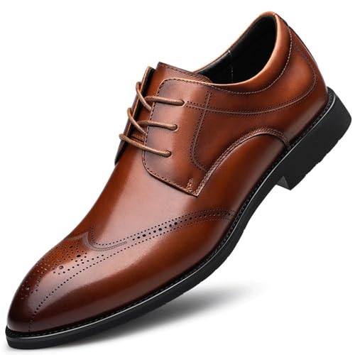 Dress Oxford Shoes for Men British Style Male Brock Shoes Spring Autumn Designer New Pointed Head Men's Formal Business Shoes