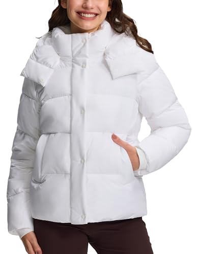 Pioneer Camp Wintermantel Damen Puffer, Hochdichte Nicht-Federdurchlass-Stoffe mit Windschutz, Leichtgewichtige Wärme für Alltag und Outdoor-Abenteuer, Verstellbare Kapuze...