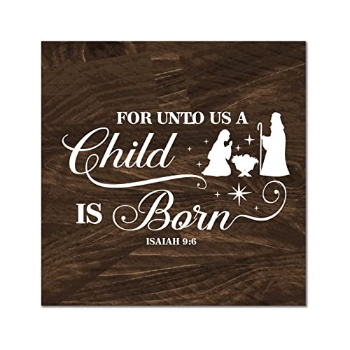 Plaque murale rétro en bois Ésaïe 9:6 le cadeau idéal de crémaillère