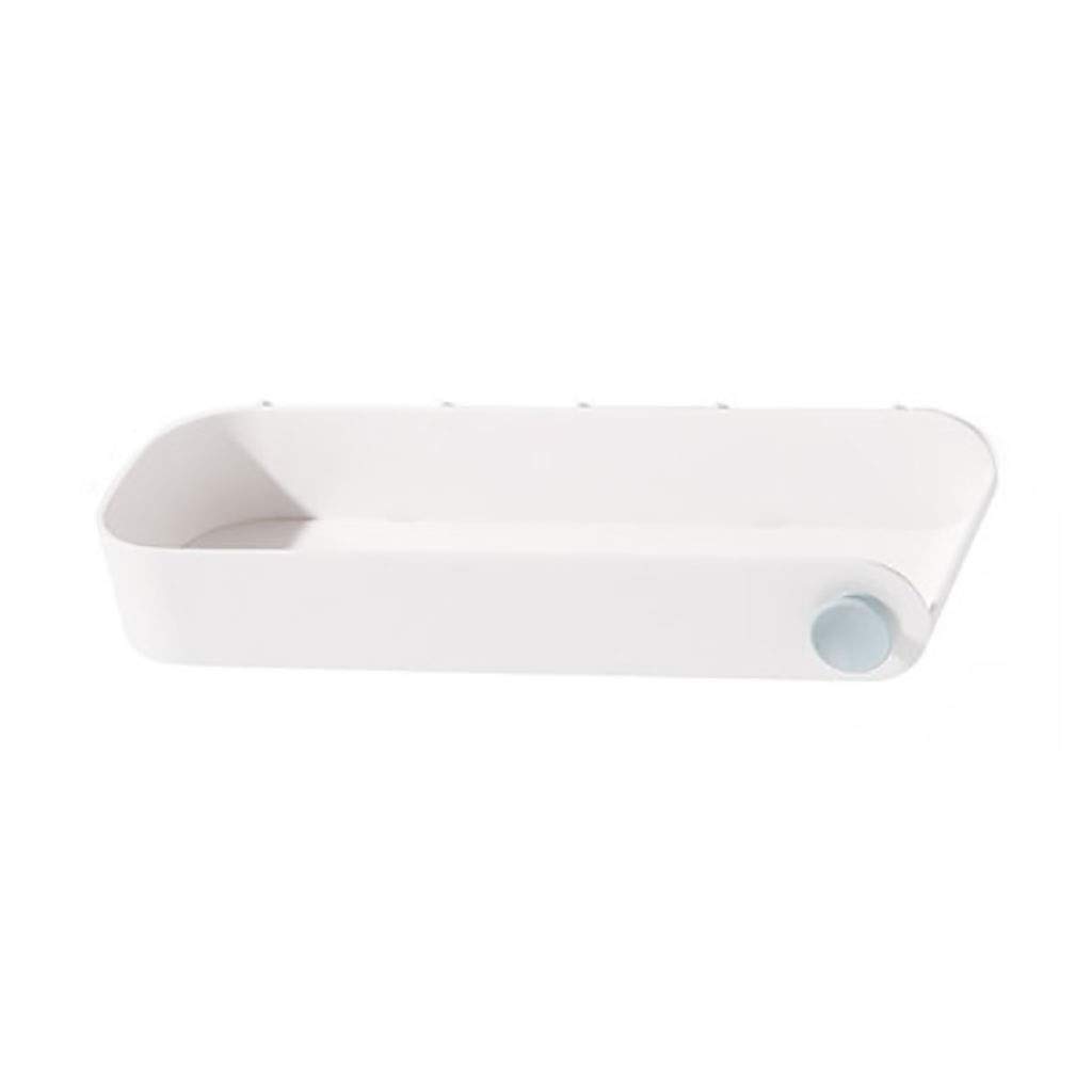 FDGD Punch-free Bathroom Shelf, Wall Hanging Storage Rack,Bathroom Organizer Shower, Shower Organizer Storage,for Bathroom (Color : White)