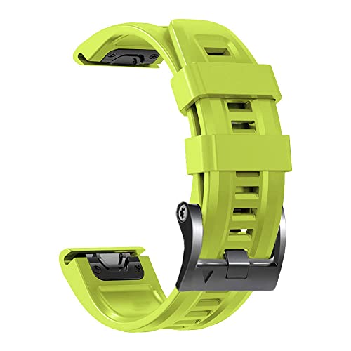 Bracelet silicone Garmin Fenix 5 6 7 anti irritation sueur 22mm couleur Agate