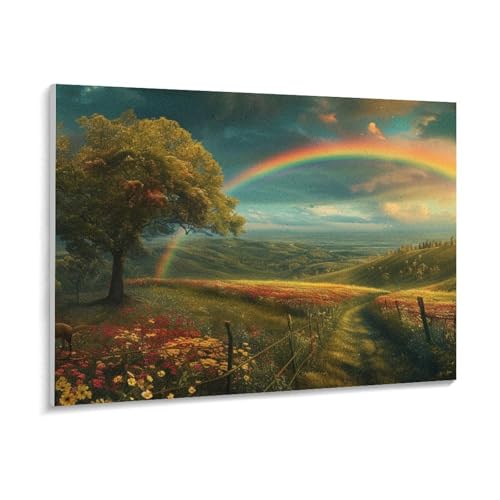 数字油絵 ラッセン 雨上がりの田園風景 デジタル油絵 数字キットによる絵画 DIY絵 手塗り のどかな田園風景 美しい自然の風景 数字キット塗り絵 壁飾り ホーム オフィス装飾 数字塗り絵 手工芸 初心者 大人 子供 贈り物 50×40cm