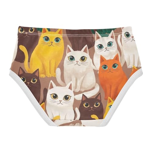 Aesthetic Toddler Underwear Floral 2t Cotton Cute Panties Girl Colorful Cartoon Cats White Yellow Briefs Girls Undies2