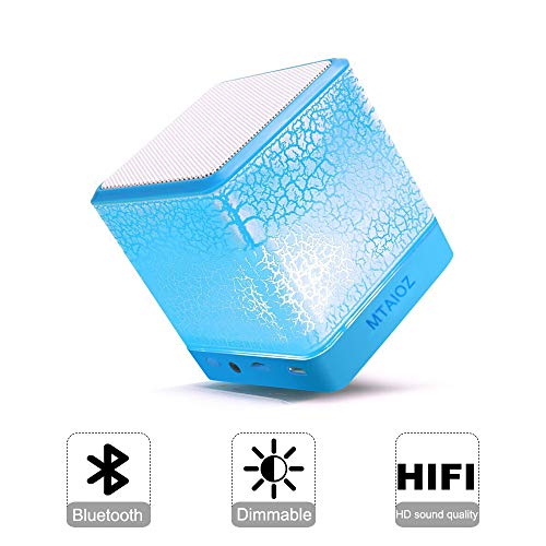 Enceinte Bluetooth - Enceinte Bluetooth Portable - Qualité Sonore Haute Définition, Basses Améliorées, 8 Heures de Lecture, Fonctionnement Mains Libres des Cartes SD et TF (White)