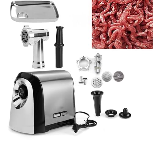 MObyat Máquina Embutidora Salchichas Eléctrica Acero Inoxidable 3200 W, Picadora Carne Multifuncional 6,5 L Herramientas para Hacer, Eficiente, Rápida Uniforme, Utilizada Hacer Relleno Salchichas