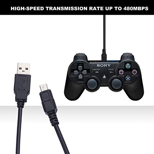 Yizerel Ps3 Controller Charger With 2 Charging Cables, Playstation 3 / Ps3 Slim Move Controller Charging Dock Stand Station With Dual Mini Usb Charging Cables & Led Indicator (3 Packs) #TOP4