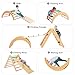 Beright 4 in 1 Pikler Triangle Gym, Montessori Foldable Climber with Ramp, Indoor Climbing Toys for Kids, Climbing Triangle for Toddlers Arch Climber, Rocker, Learning Waldorf Children Toy, Rainbow