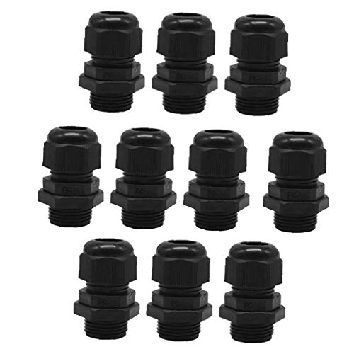 10pcs Pressacavi Regolabile Sostituzione Impermeabile Cavo Di Plastica Di Nylon Giunti Connettore Del Cavo Nero