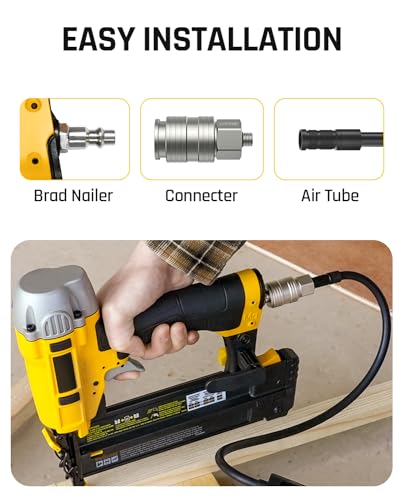 Fanttik X8 APEX Connecter for Brad Nailer, 1/4 Inch Female Industrial Air Coupler with VG8 Thread, 300 PSI Max Pressure, 842℉ Heat Resistant Quick Connector Air Coupler