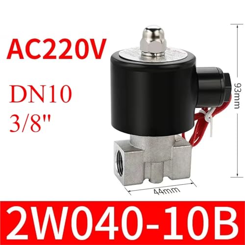 Électrovanne en acier inoxydable 3/8 24VAC structure robuste normalement fermée
