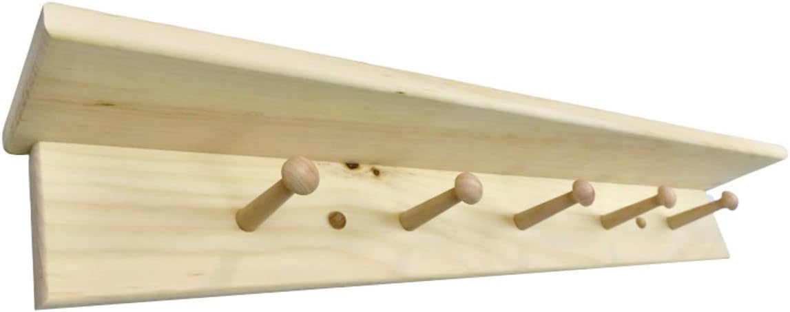 30" Shaker Peg Rack Unfinished