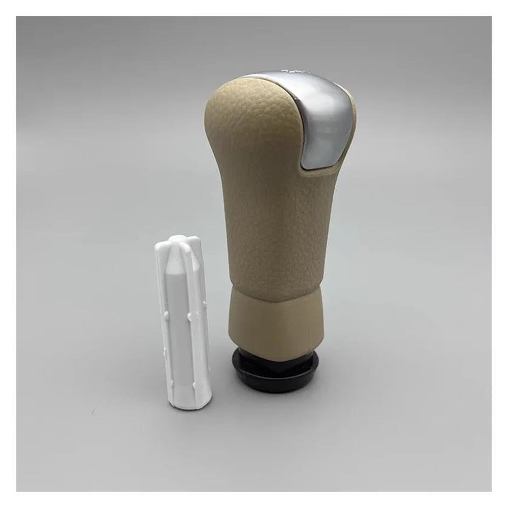 HYASDBWE for Nissan for Tiida for Qashqai for Livina 2005-2010 Manual Transmission Gear Lever Head Gear Shift Pen Gear Shifter Parts(Beige)