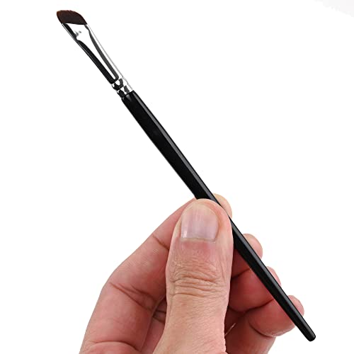Rmisodo 2 Pcs Angled Eyeliner Brush, Slanted Fine Point Eye Shadow Brushes, Gel Eye Liner Makeup Brush With Synthetic Bristles, Professional Eye Makeup Brush For Women Girls, Black #TOP4