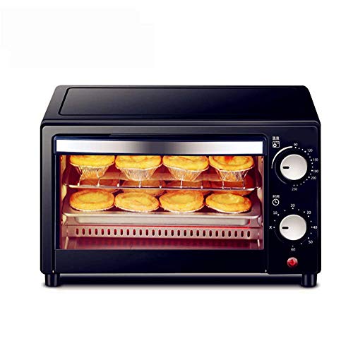 Minibackofen | 8000 W Pizzaofen | 12 Liter | Präzise Temperaturregelung | 70-230°C Endsignal | Leicht Zu Reinigen| Kruemelblech | rutschfeste