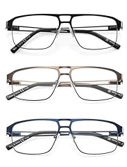3 Pack X Reading Glasses in Black/Blue/Brown