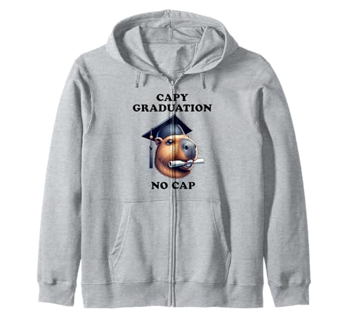 Capybara Graduation Funny High School Graduate No Cap Sweat à Capuche