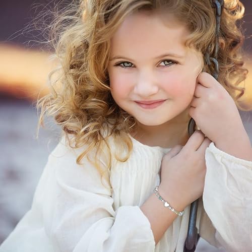 Image of 4-12 Year Old Girl Birthday Gifts, Adjustable Pink White Pearl Beaded Bracelet for Teen Girls, 4-12th Happy Birthday Christmas Graduation Gifts for Daughter Granddaughter Niece
