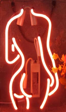 XPGOODUSA Back View Acrylic Board Neon Sign- 14”×10” for Home Bedroom Garage Decor Wall Light, Striking Neon Sign for Bar Pub Hotel Man Cave Recreational Game Room