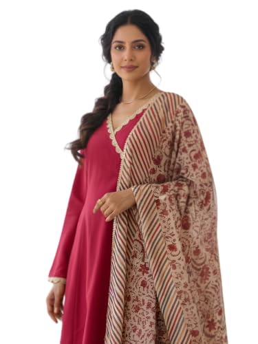 Image of Leriya Fashion Anarkali Kurta and Pant with Dupatta Set for Women | 3-Piece Printed Anarkali Kurti Set | Ethnic Festive & Office Suit for Women | Traditional Kurta Sets for Woman