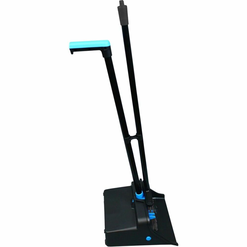 Genuine Joe Lobby Dust Pan Combo Kit - Blue, Black - 1 Each - 1 Each