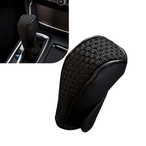 Ferianl Car Gear Shift Cover, Leather Gear Shift Knob Cover, Anti-Slip Shifting Knob Handle Stick Protector Covers, Universal for Auto, RV, SUV, Car Decoration Accessories