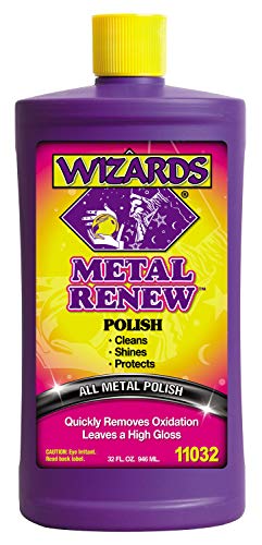 Wizards Metal Polish Cream Metal Renew - Cleans, Shines and Protects All Metals - Cream Fast-Cut Polish and Stainless Steel Cleaner - High Gloss Metal Polish - 32 oz