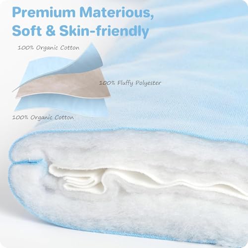 Image of Premium Cotton Baby Sleep Sacks with Legs Warm Winter 6-12 Months 2.5 Tog Ultra-Soft Wearable Blanket Sleeping Bag for Easy Diaper Changing Transition Unisex Sleep Bags for Newborn Infant Girls Boys